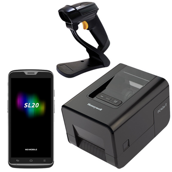 Zestaw na stanowisko pakowania drukarka skaner kolektor danych