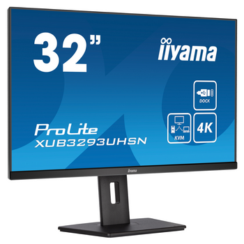 Monitor IPS LED iiyama ProLite XUB3293UHSN-B5 32" 4K stacja dokująca