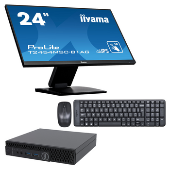 Zestaw Komputer Dell Optiplex 3070 + monitor iiyama ProLite T2454MSC-B1AG 24" + klawiatura z myszą Logitech