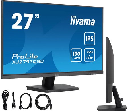 Monitor IPS LED iiyama ProLite XU2793QSU-B6 27" WQHD hub USB