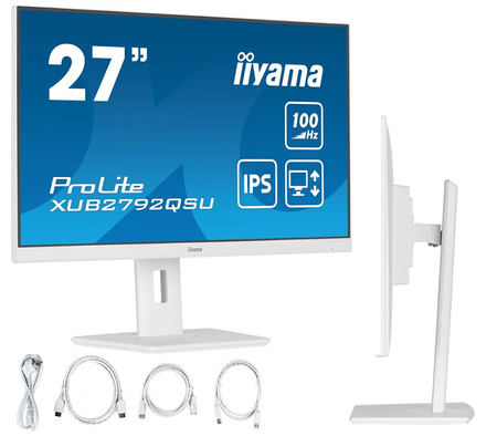 Monitor IPS LED iiyama ProLite XUB2792QSU-W6 27" WQHD obrotowy