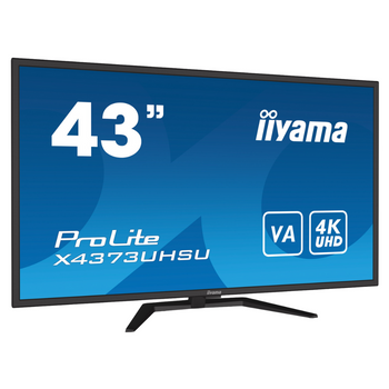 Monitor VA LED iiyama ProLite X4373UHSU-B1 43" 4K hub USB