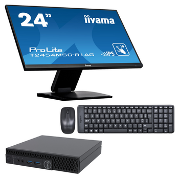 Zestaw Komputer Dell Optiplex 3060 + monitor iiyama ProLite T2454MSC-B1AG 24" + klawiatura z myszą Logitech
