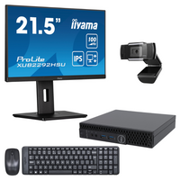 Zestaw Komputer Dell Optiplex 3060 + monitor iiyama ProLite XUB2292HSU-B6 22" + klawiatura z myszą Logitech + kamera Natec Lori + Full HD
